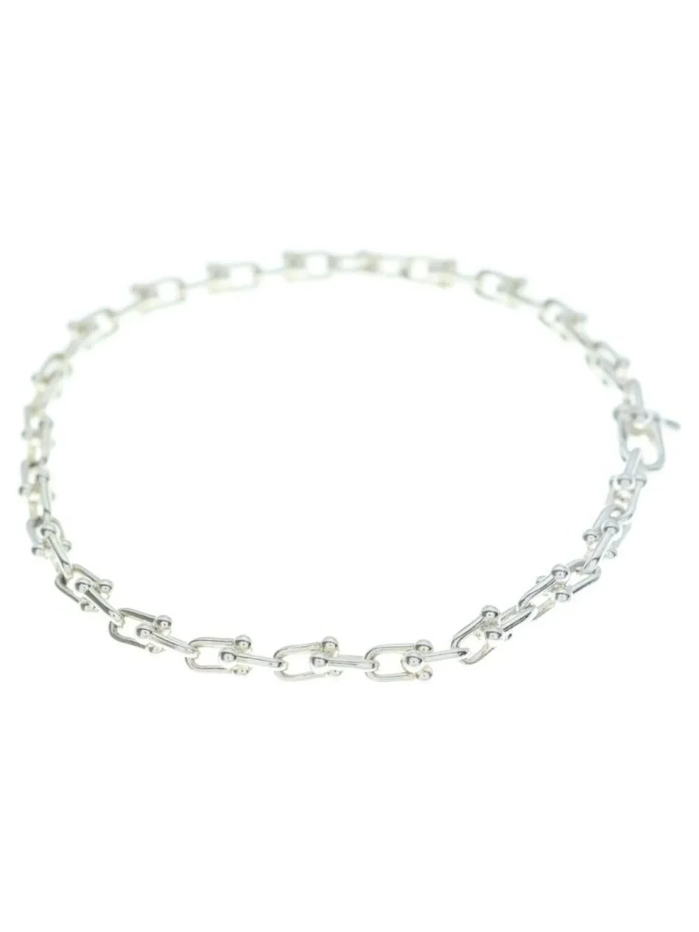 Tiffany & Co Micro Link Blurscuffs Cut Silver Bracelet